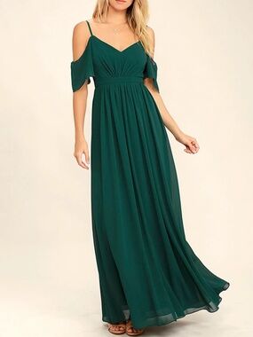 Lulus Dark Green Maxi Dress - Size S